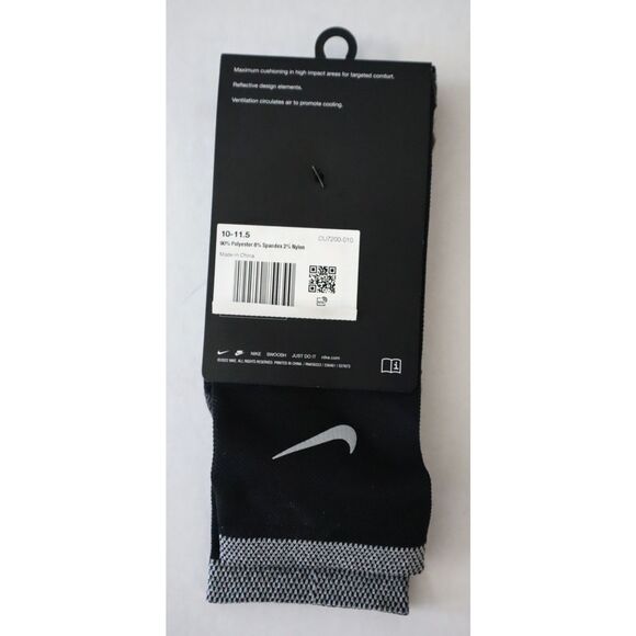 3 PRS-Nike Spark CU7200 WMN 11.5-13 MEN 10-11.5 Black Cushion Crew Running Socks - Picture 4 of 7